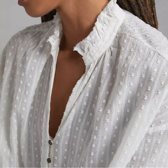 Pilcro White Textured Blouse - Picture 2 of 10